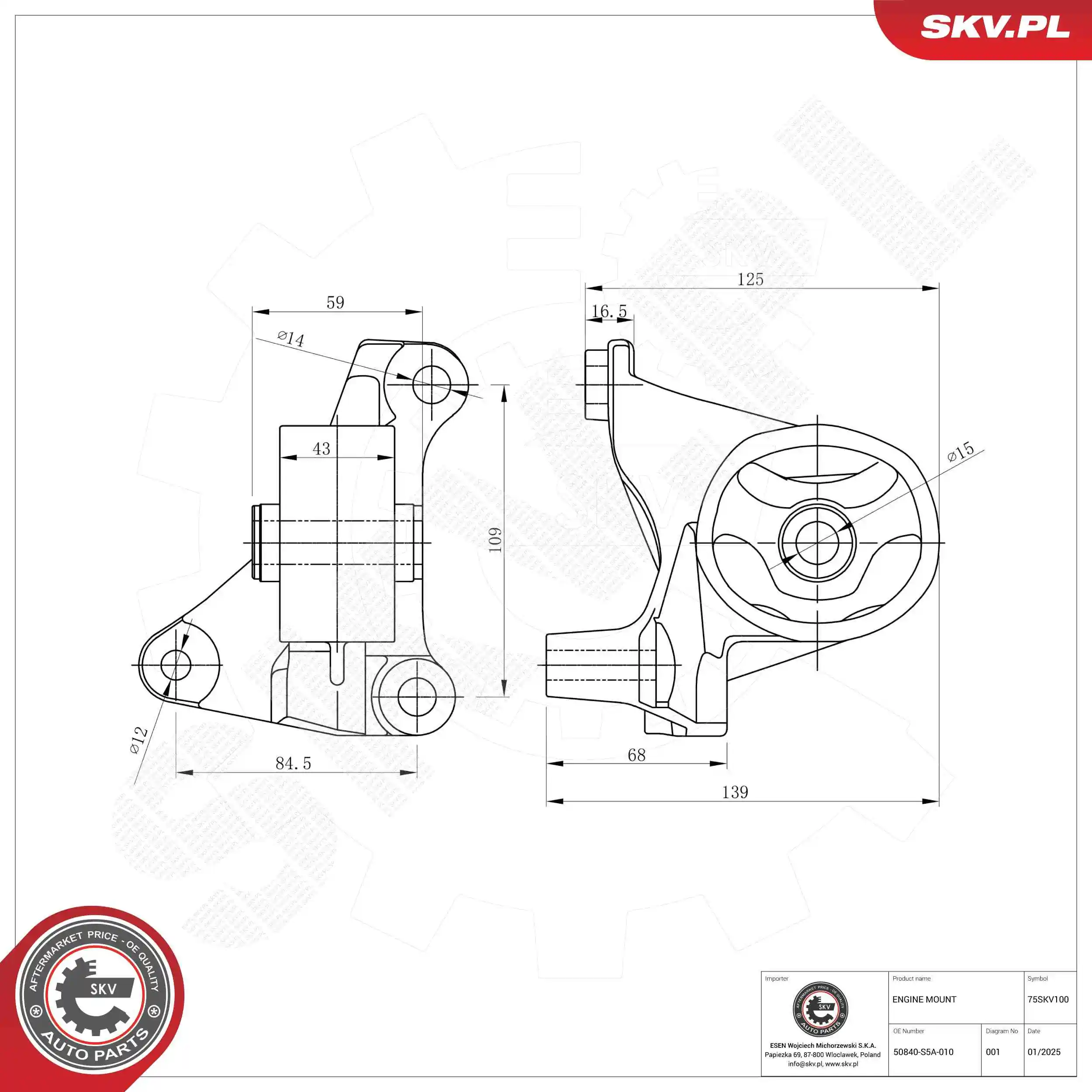 Mounting, engine